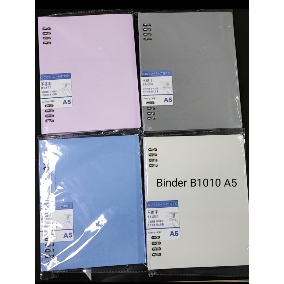 

Sale Map Binder B1010 Wengu Looseleaf A5 Ring 8 Polos Untuk 20 Lubang Kerta