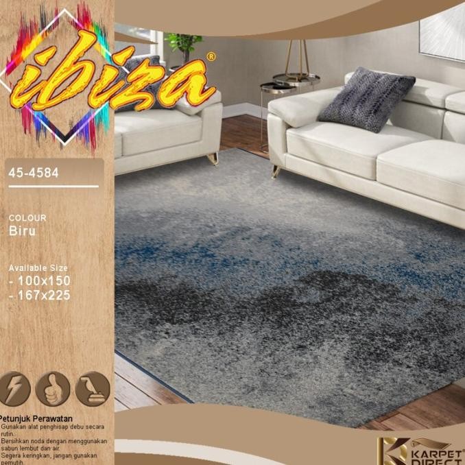 [Karpet Direct] Ibiza Karpet (Biru) 100x150 cm - Kode 45-4584