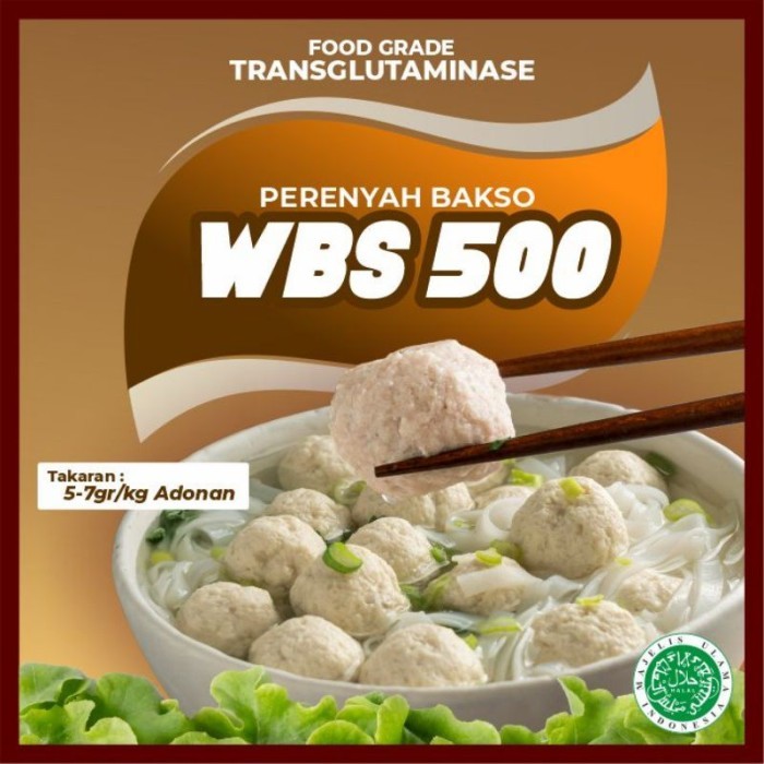 

50gr Enzim WBS 500 Perenyah bakso Penyakrek Membuat