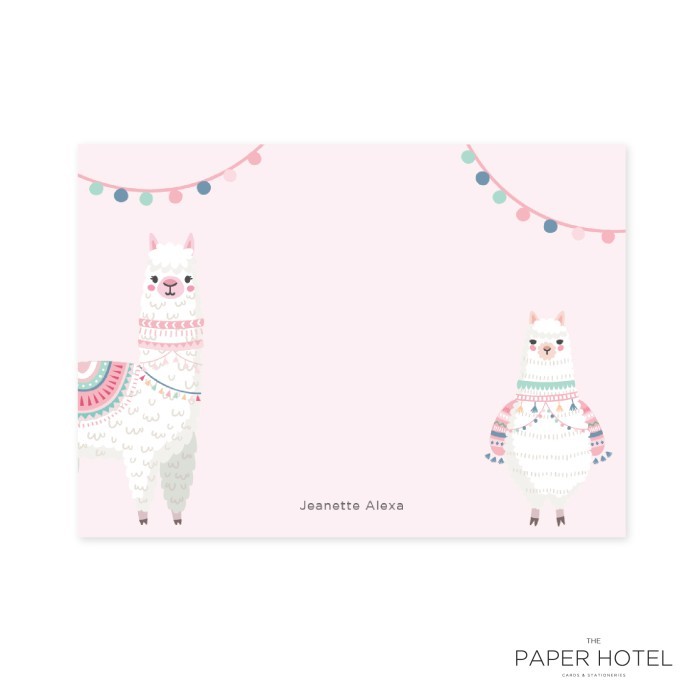 

Notecard - The No probLLAMA (Personalized Initials/ Name, 16pcs)