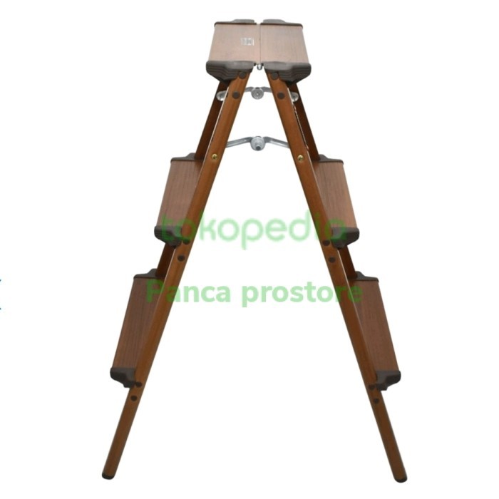 Krisbow Tangga Aluminium 3 Step Motif Kayu