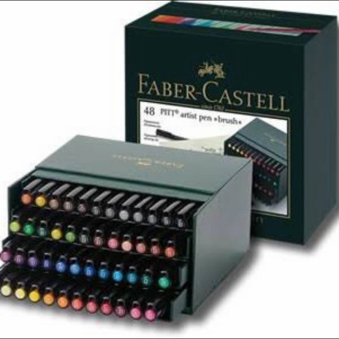 

T E R B A R U Faber-castell pitt artist pen brush set 48