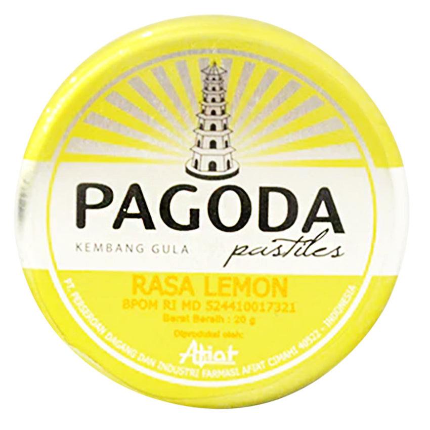 

Pagoda Pastiles Permen Pereda Tenggorolan Lemon - 20 gr