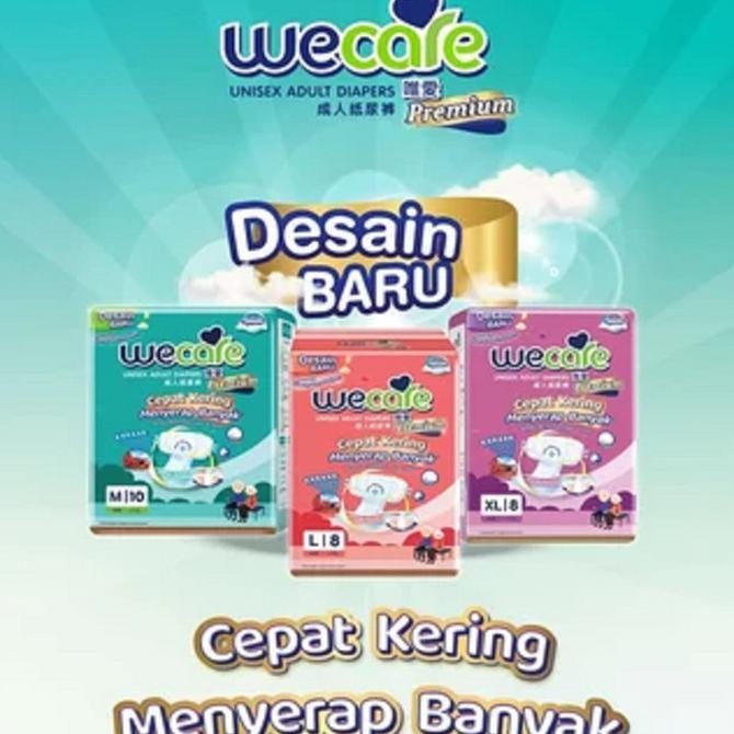 WE CARE Premium M10 / L8 / XL8 popok dewasa type perekat WECARE Premiu GT