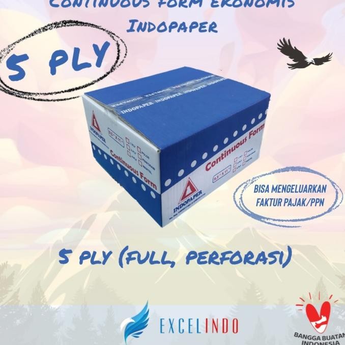 

Continuous Form 5 ply NCR Ekonomis UKURAN FULL/PERFORASI Indopaper