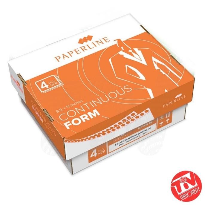 

Continuous Form Paperline CF K4 W PRS 4 PLY NCR 9.5"x11" 250 sets