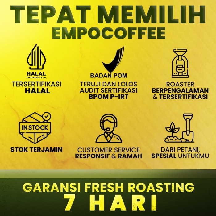

Kopi Arabika Gayo Wine Aceh Sumatra Arabica Coffee Roasted Beans 1 Kg