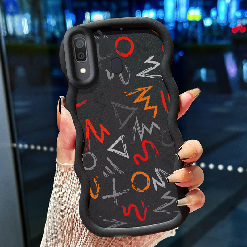 Casing Hp Untuk Samsung A20 A30 M10s Case Casing pola rusak dan brilian Kasing HP Cesing Macaron Sil