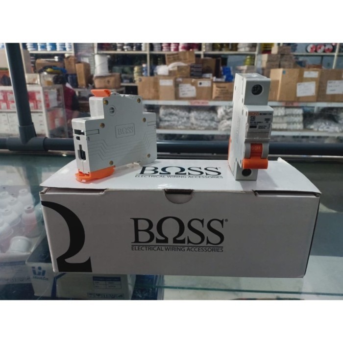 MCB 1Phase Breaker 10kA 50A-63A merk Boss - Original Product