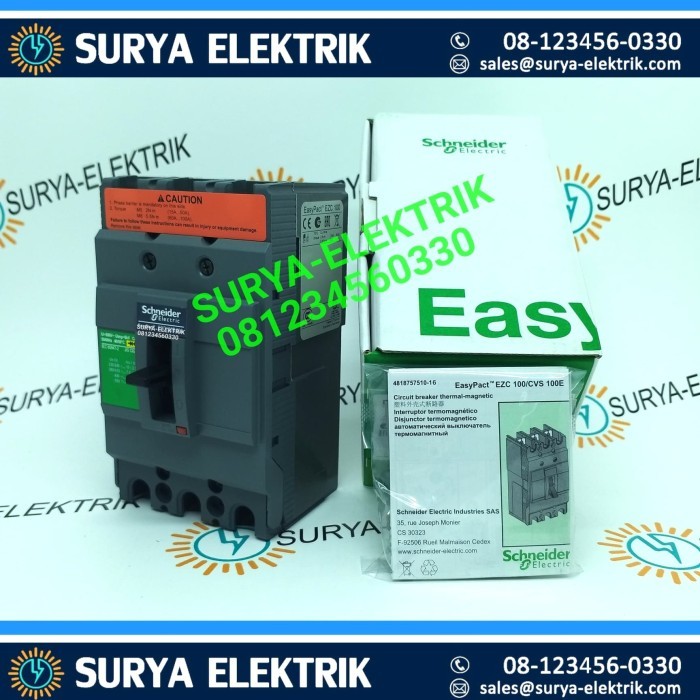 mccb mcb schneider ezc 100n N 60a 60A 60 ampere MCCB MCB SCHNEIDER EZC