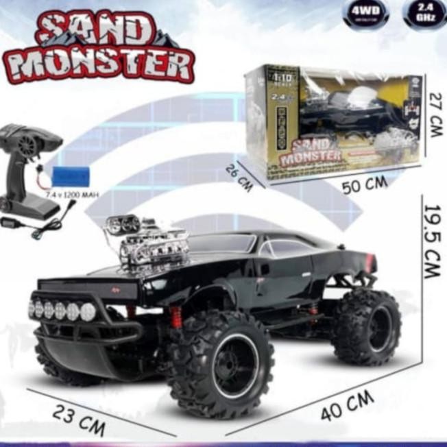 New Rc Sand Monster Big 1:10 Mobil Rc Offroad Body Fiber Mobil Remote