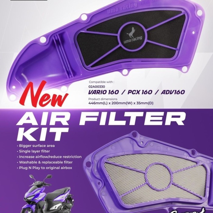 FILTER UDARA UMA RACING PCX 160 VARIO 160 ADV 160 - ORIGINAL