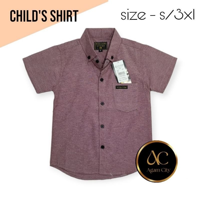 Baju Anak Casual Kemeja anak laki laki usia 1-13 tahun warna DUSTY PURPLE//kemeja anak polos kemeja