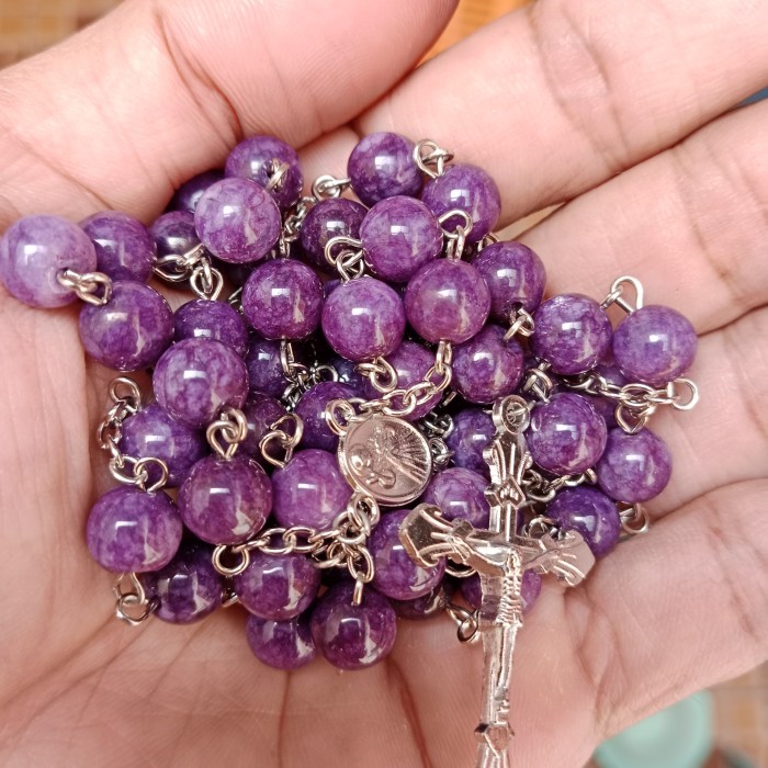 

Rosario Batu Alam Giok Ungu #2 Beads 8 Mm