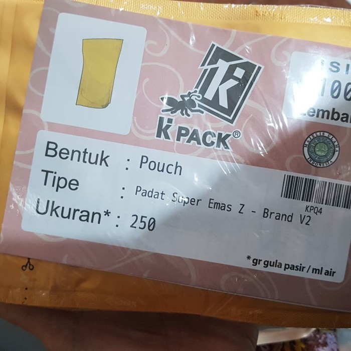 

Super Emas Kemasan Sna Kopi Keripik Abon Uk 13x20cm with zipper