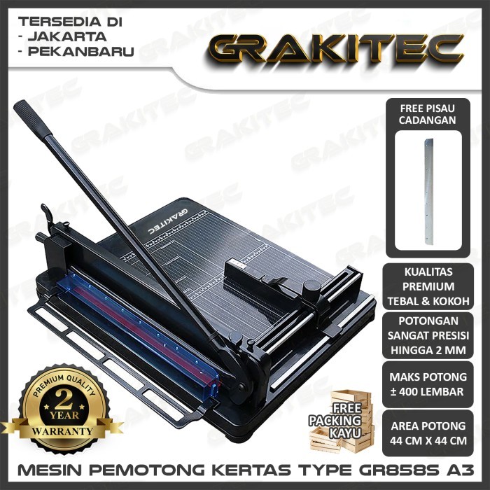 

Mesin Pemotong Kertas 1 rim Grakitec Type GR858s A