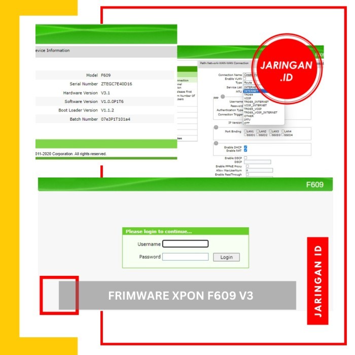 TERBARU ONT XPON F609 V3 SUPPORT EPON & GPON