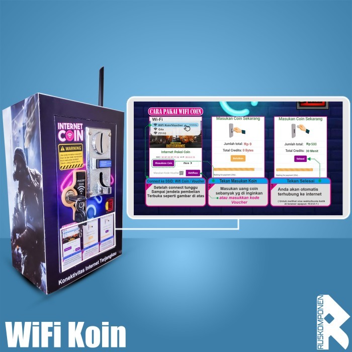 TERBARU Paket Usaha Wifi Coin Untuk Jarak 500m CPE220 Paket Usaha Wifi Voucher