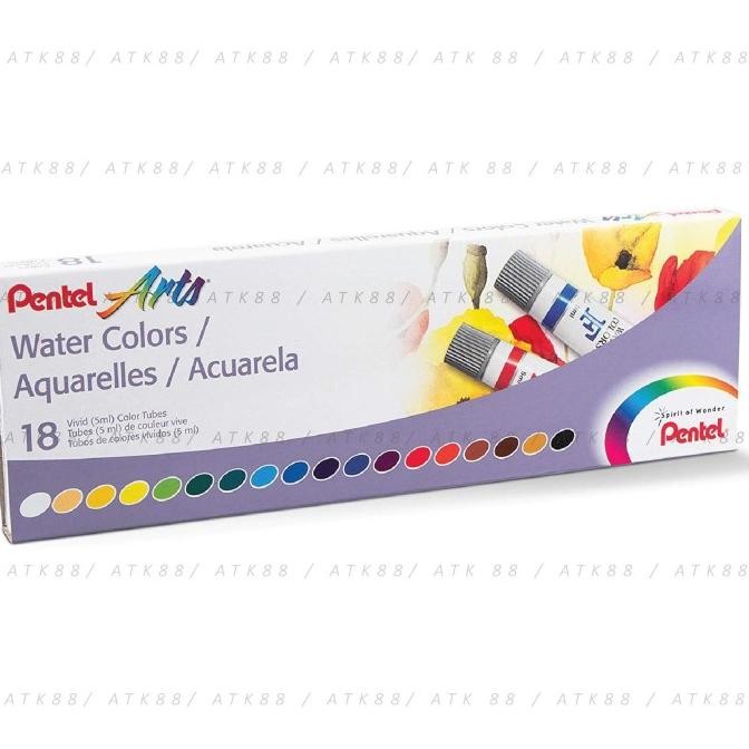 

Cat Air Pentel Arts 18 Water Colours (Wfrs-18) Original Dan Terpercaya