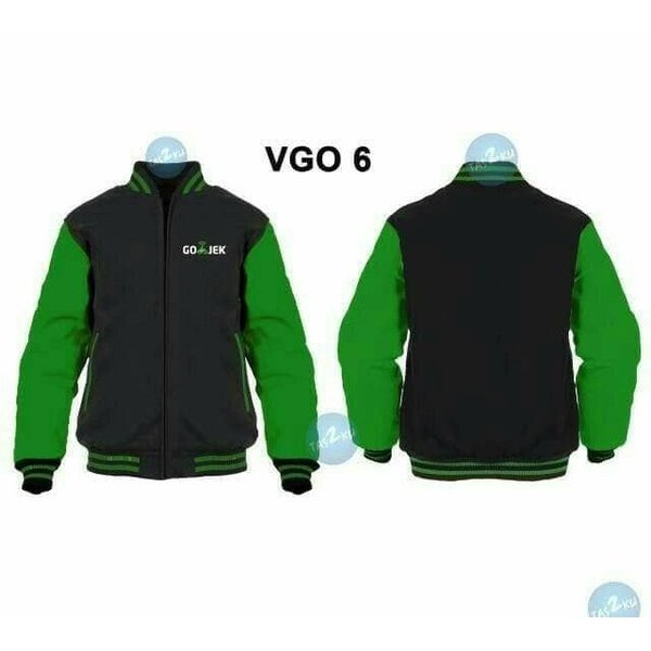 Jaket Varsity Baseball Distro GOJEK polos custom ojol ojek online cod *