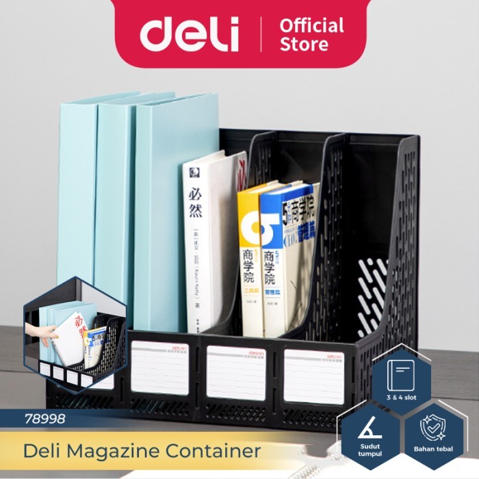 

Deli File Tray Rak Box File Tempat Dokumen 4 Sekat 3 Warna 78998