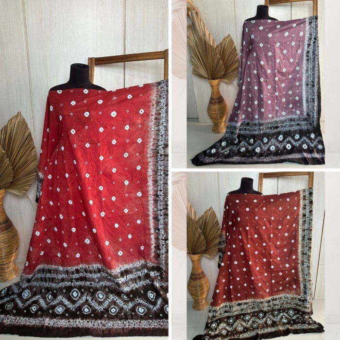 Kain jumputan palembang 3 meter Bahan Dasar Batik Jemputan Handmade