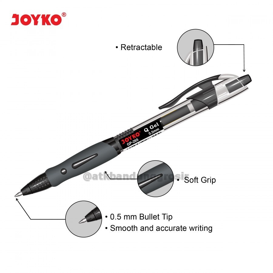 

Pulpen Gel Joyko GP-265 Q Gel Gel Pen 0.5 mm - Satuan