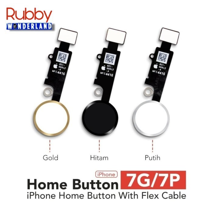 HOME BUTTON / TOMBOL HOME + FLEXIBLE IPHONE 7 / 7 PLUS ORIGINAL