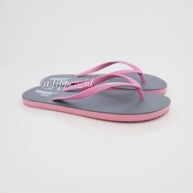 [FIPPER SLIM] - Grey/Pink Light - Sandal Jepit Wanita/Perempuan Original KRW
