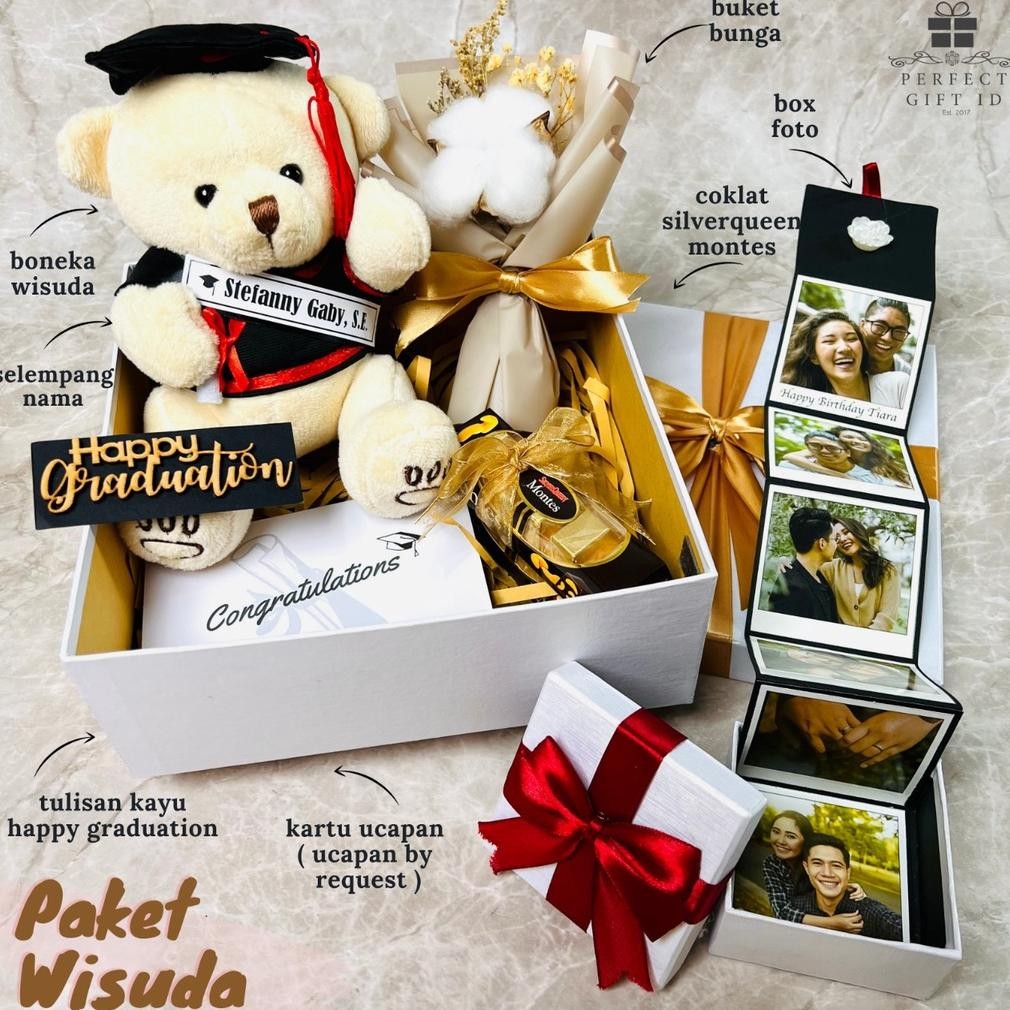 

NLD-1419 HADIAH WISUDA / KADO WISUDA / HAMPERS WISUDA / HAMPERS GRADUATION / GIFT BOX WISUDA / KADO SIDANG / HADIAH WISUDA / GRADUATION GIFT / BONEKA WISUDA Berkualitas