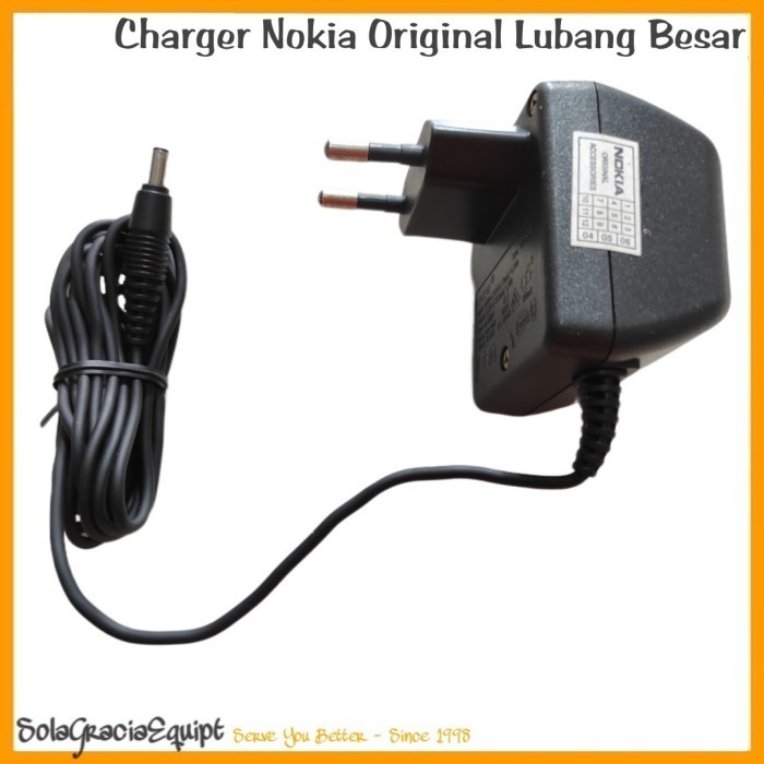 CHARGER NOKIA 5110, 7210, 8110, 8210 ORIGINAL 100% - LUBANG BESAR