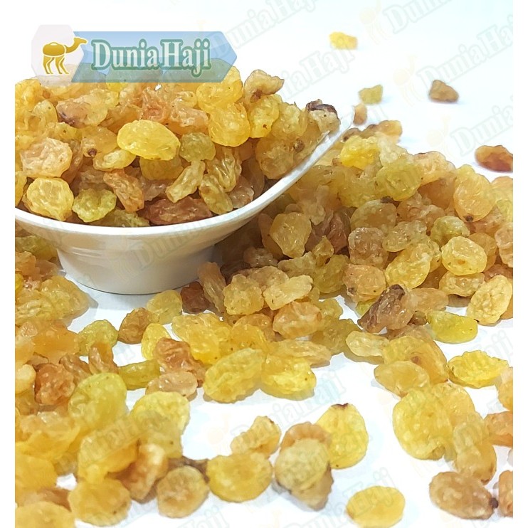

Kismis Simin 250Gram / Kismis Anggur Kristal Warna Emas Rasa Manis