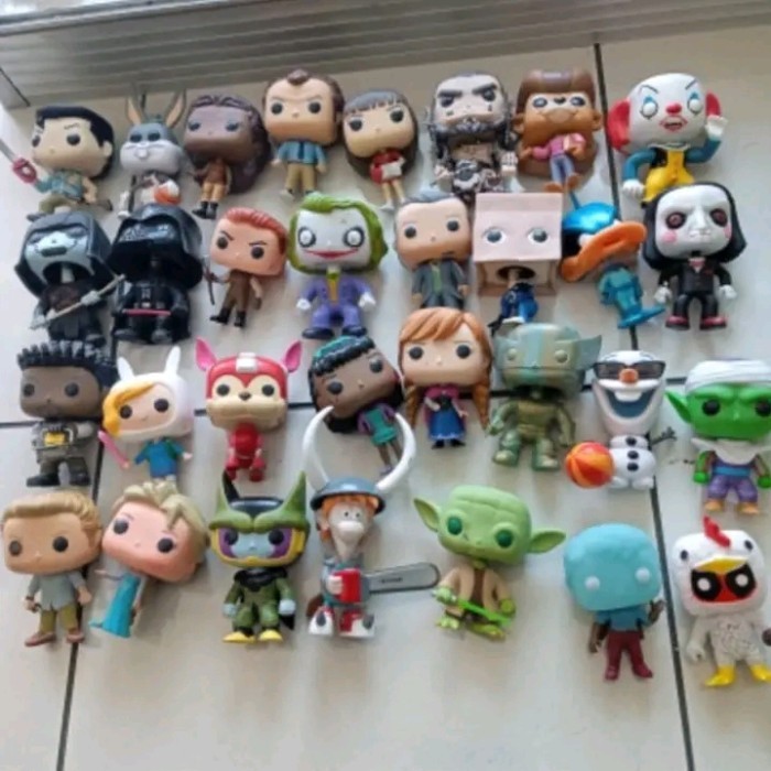 mainan figure funko pop original loose tanpa boxDc marvel anime froze