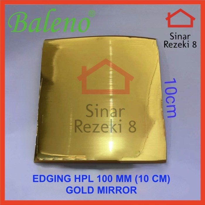Laci - Edging Hpl Gold Mirror 100 Mm / Emas Pinggiran Meja Kayu Taco Pvc