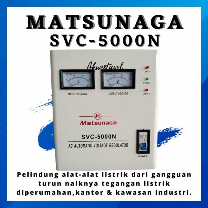 STAVOLT MATSUNAGA SVC-5000N - STABILIZER LISTRIK MATSUNAGA 5000 WATT ORIGINAL DAN TERPERCAYA