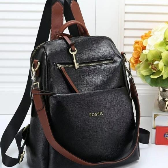Tas Wanita Ransel Bapa Unisex Fossil 2Tone Multi Fungsi Dhg541654E