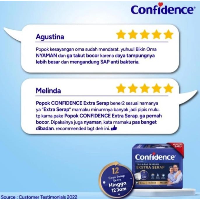 Confidence Popok Dewasa Celana Ekstra Serap M20- Pampers Celana Lansia