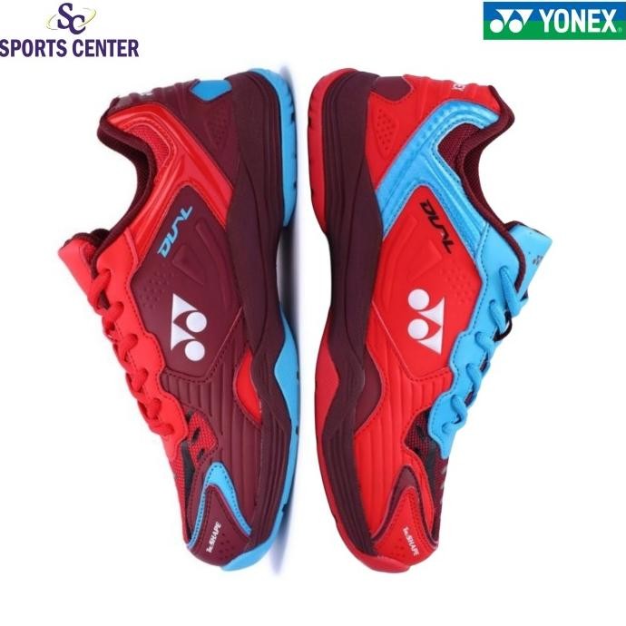 PROMO SEPATU BADMINTON YONEX TRU CUSHION DUAL DARK WINE RED AQUA 2710T