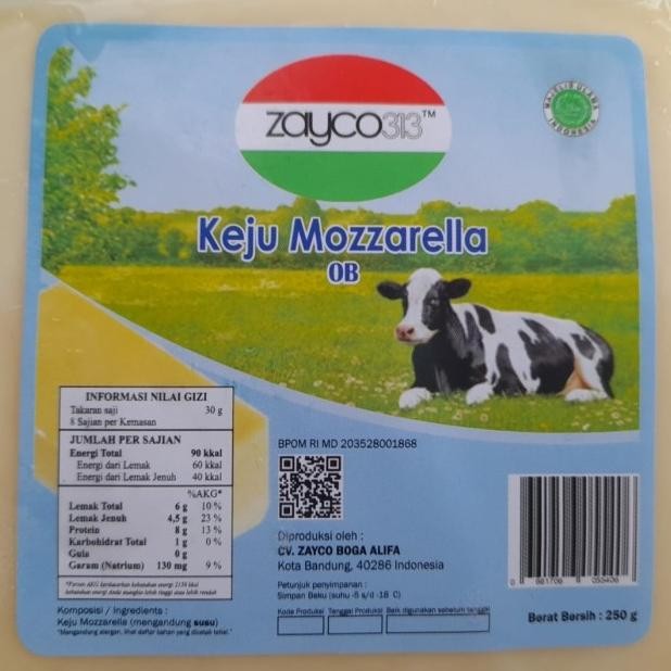 

Keju Mozarella Halal 1 Kg Meler