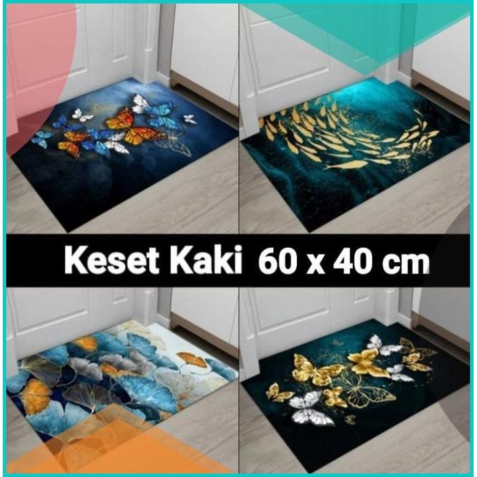 Keset Kaki Pintu Depan 60x40 Anti Slip Keset Lantai DD-2 140BZ4 onder