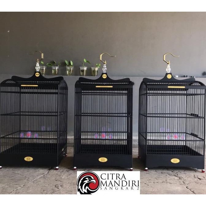 Sangkar Kandang Burung Kotak No 1 & No 2 BNR Black Doff Original Asli GT