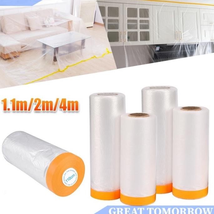 

BEBAS ONGKIR - GT 20M Plastik Serbaguna Penutup Pelindung Funitur Sofa Kasur Spring Bed Lemari Baju Masking Film Tape Furniture Protect Cover Plastic Film Barrier Plastik Furniture Plastik Bening Tebal Tutup Ranjang Sofa