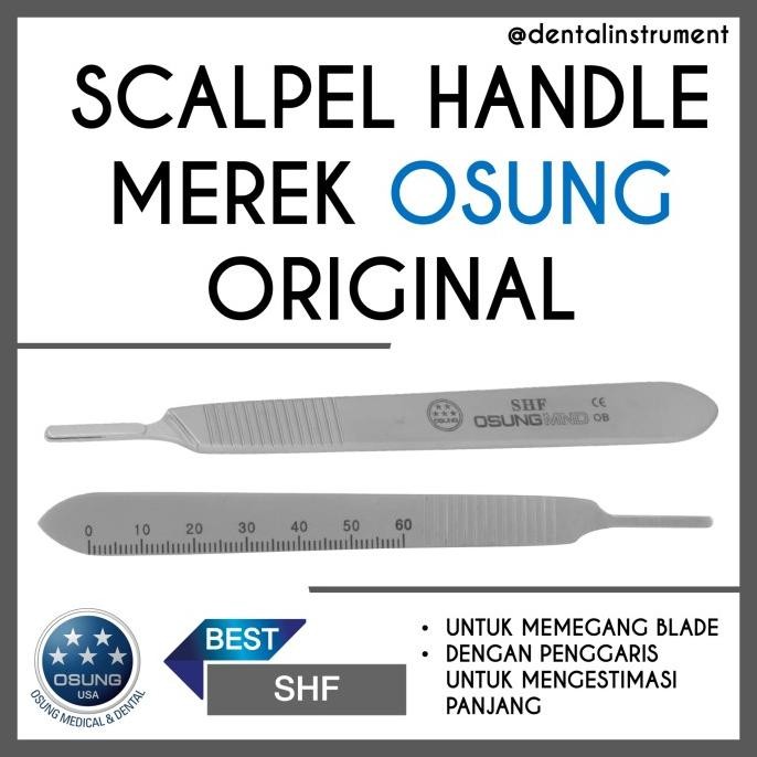 

Scalpel Handle / Gagang / Pegangan Pisau Bedah No 3 Merek Osung (Shf) Proses Cepat