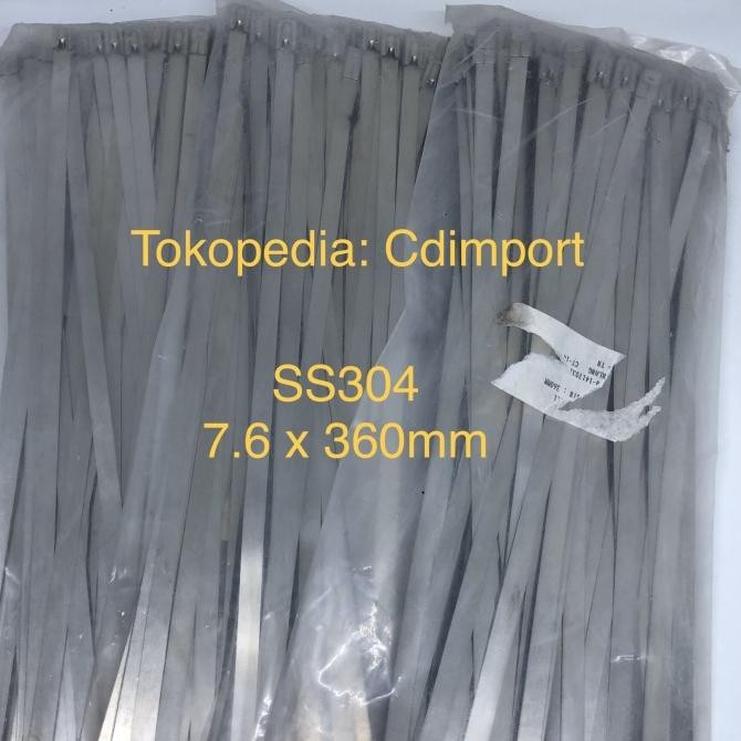 

TERMURAH - Stainless Cable Ties - Kabel Tis Stainless SS304 7.9 x 360 mm - 100pcs