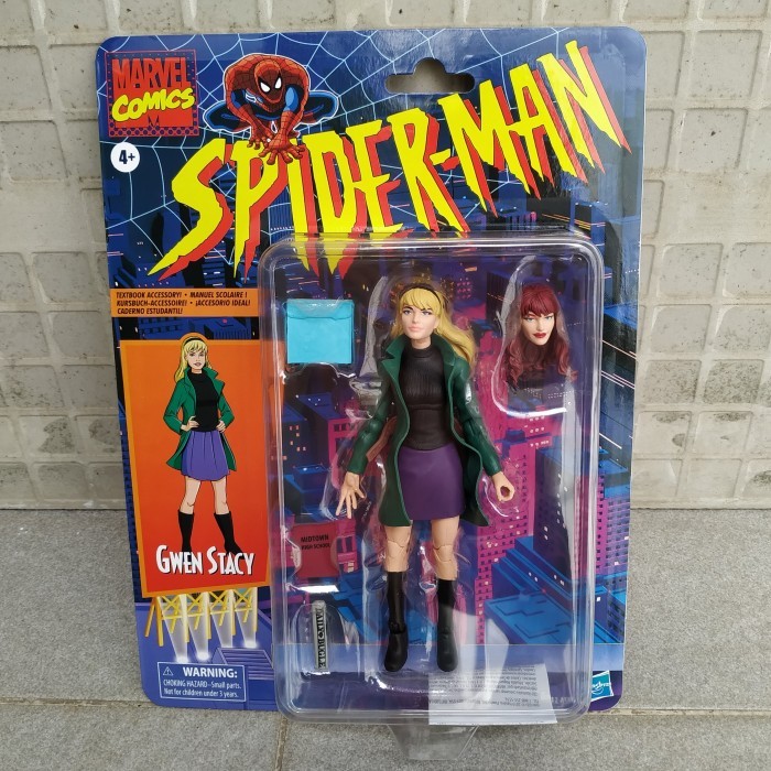 HASBRO MARVEL LEGENDS RETRO GWEN STACY SPIDERMAN SPIDER-MAN