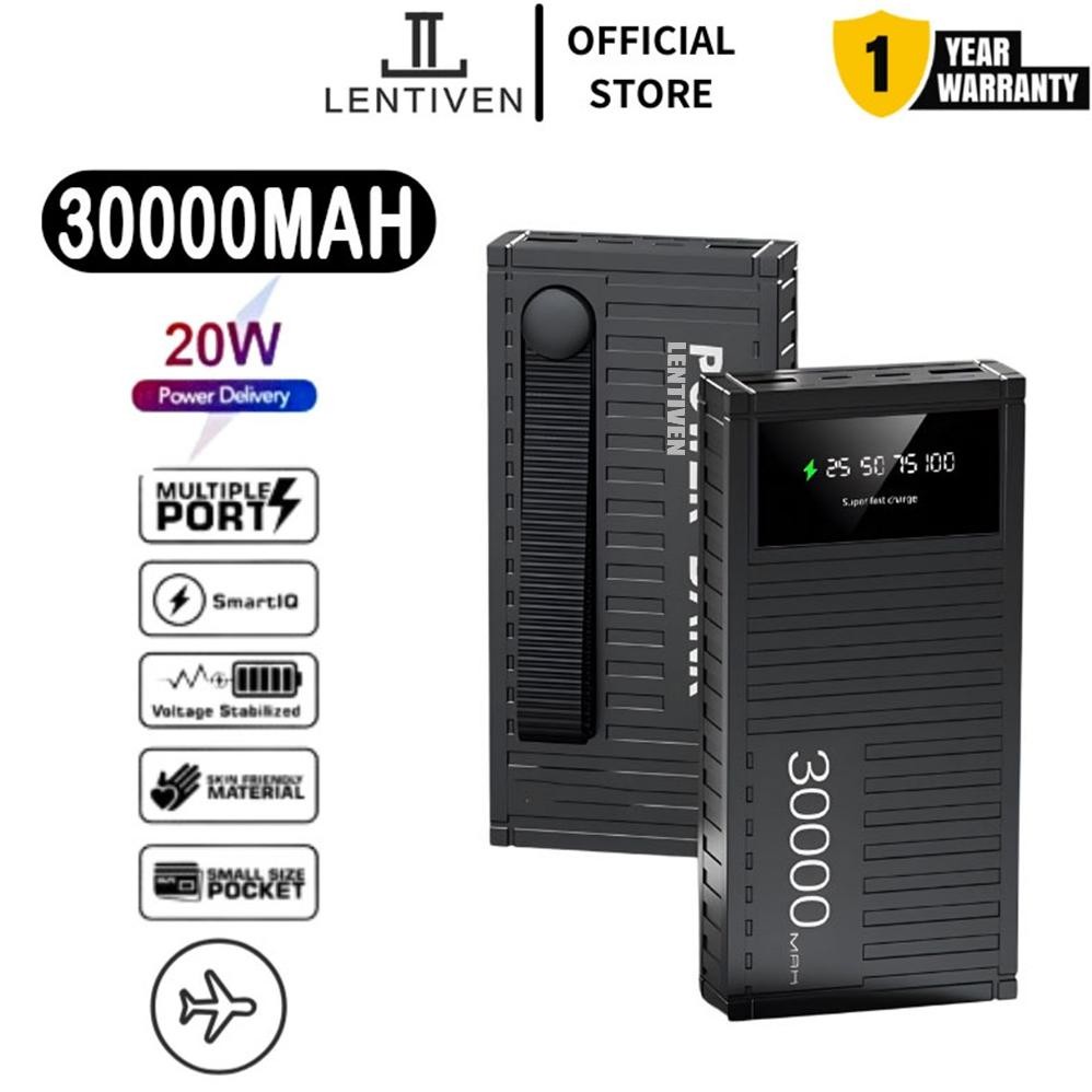 Powerbank Fast Charging 30000 Mah Fast Charging Dual Output Dual Input Portable Charger Led Display 