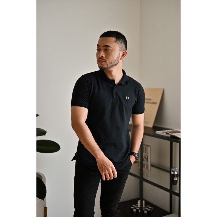 Broodis Polo Shirt Signature Black Kaos Polo Pria