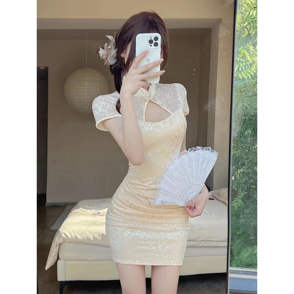 New Chinese Cheongsam Improved Maiden Sexy Sheath Dress