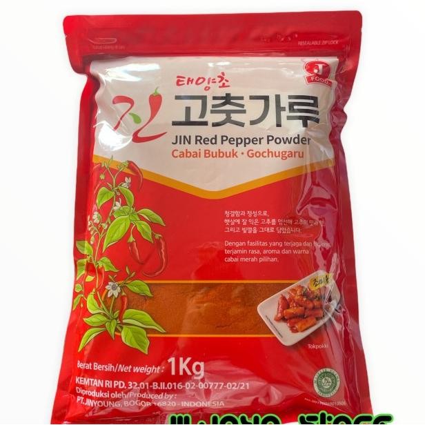 

J Food Jin Red Pepper Powder ( Cabai Bubuk Halus - Gochugaru ) 1Kg