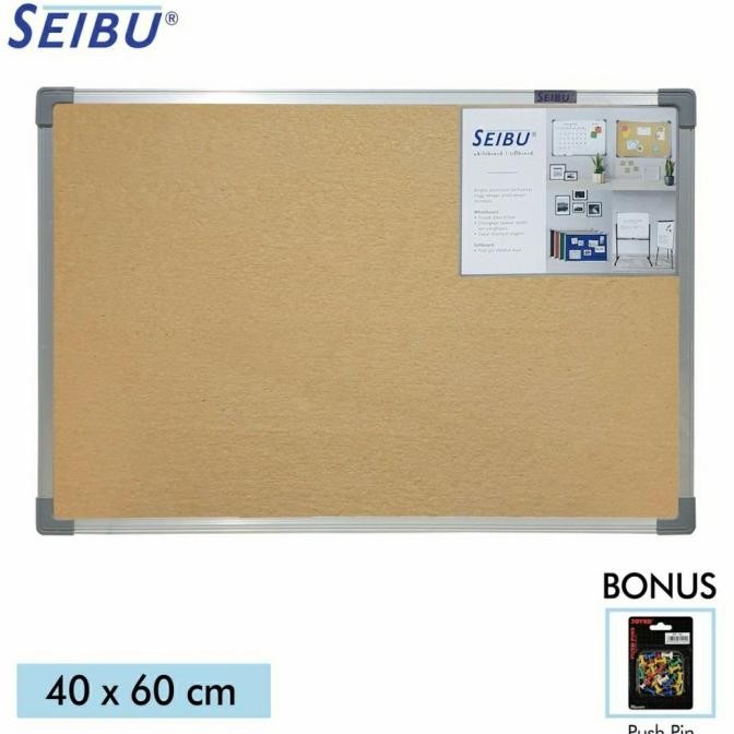 

Seibu Softboard / CorkBoard/ Papan Pengumuman /Gantung 40x60 cm IS81